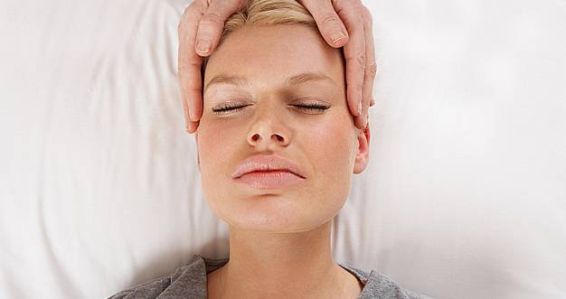 Woman facial massage
